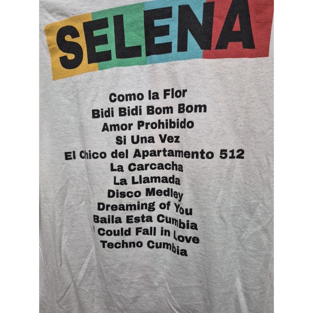 Selena Tour T Shirt Size Large Official Merchandise Short Sleeve White - Picture 3 of 4
